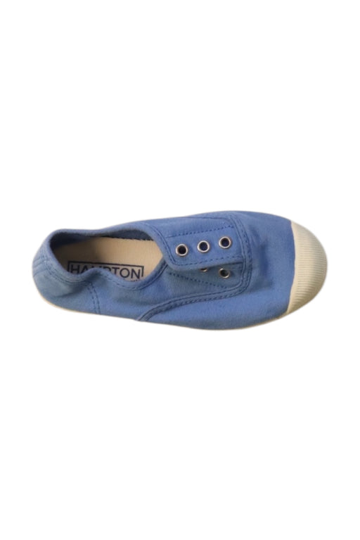 A Blue Slip Ons from Hampton Canvas in size 5T for neutral. (Front View)