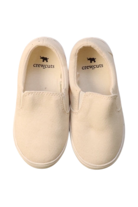 A Ivory Slip Ons from Crewcuts in size 3T for neutral. (Back View)