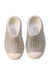 A Silver Slip Ons from Native Shoes in size 18-24M for neutral. (Back View)