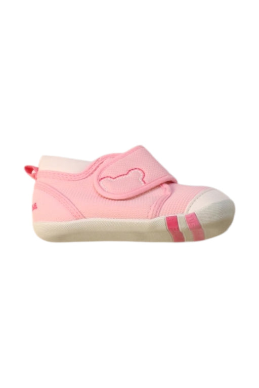 A Pink Slip Ons from Miki House in size 18-24M for neutral. (Front View)