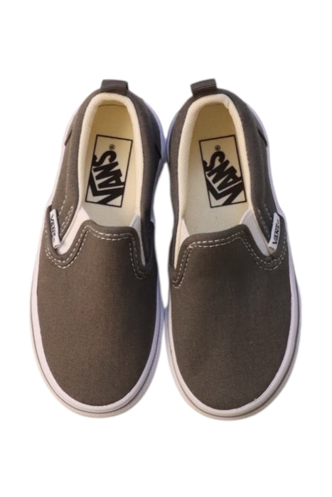 A Grey Slip Ons from Vans in size 3T for neutral. (Back View)