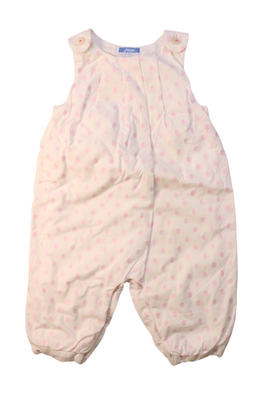 A White Long Overalls from Jacadi in size 6-12M for neutral. (Front View)