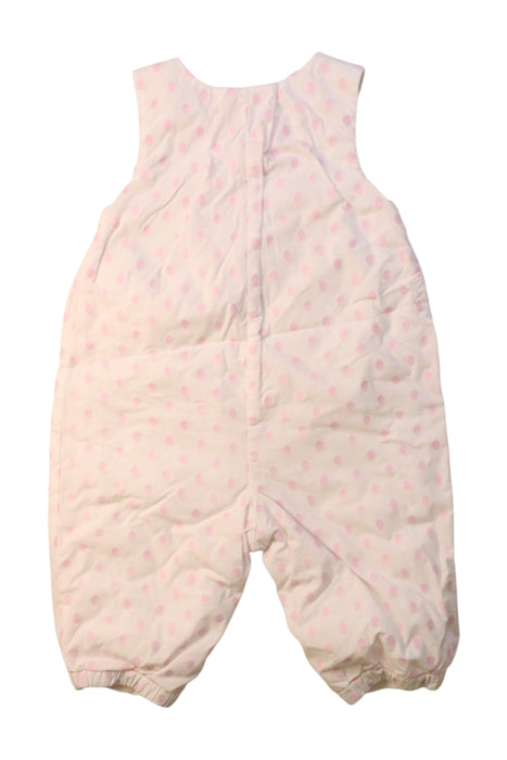 A White Long Overalls from Jacadi in size 6-12M for neutral. (Back View)