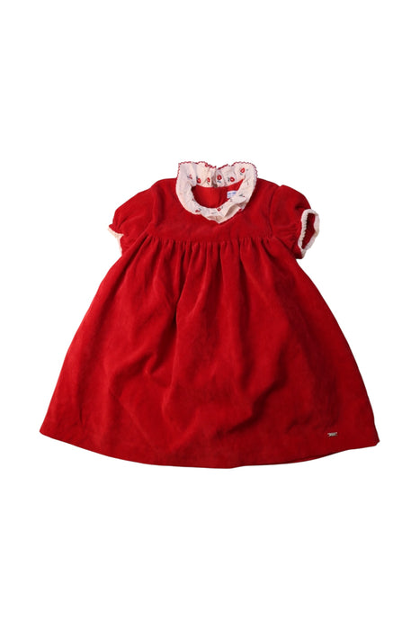 A Red Short Sleeve Dresses from Mayoral in size 2T for girl. (Front View)