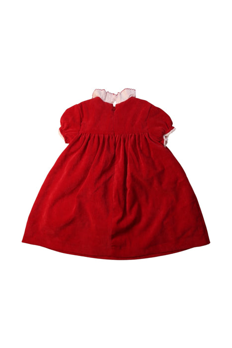 A Red Short Sleeve Dresses from Mayoral in size 2T for girl. (Back View)