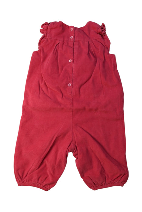 A Red Sleeveless Rompers from Jacadi in size 6-12M for girl. (Back View)