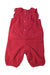 A Red Sleeveless Rompers from Jacadi in size 6-12M for girl. (Back View)