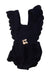 A Navy Sleeveless Rompers from Jamie Kay in size 0-3M for girl. (Front View)