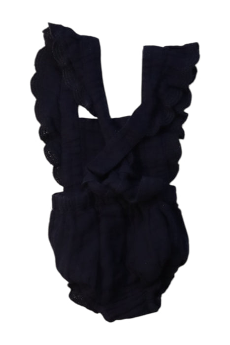 A Navy Sleeveless Rompers from Jamie Kay in size 0-3M for girl. (Back View)