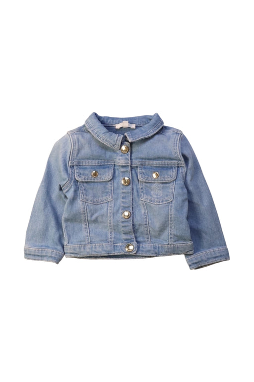 A Blue Lightweight Jackets from Chloe in size 3-6M for girl. (Front View)