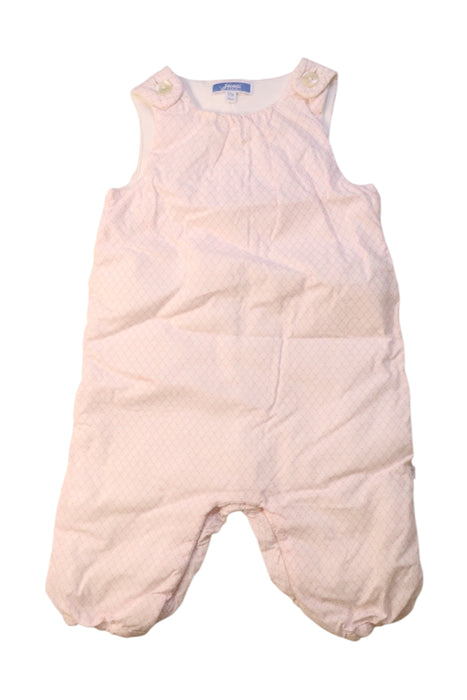 A Pink Sleveless Rompers from Jacadi in size 6-12M for girl. (Front View)