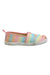 A Multicolour Slip Ons from Toms in size 6T for girl. (Front View)