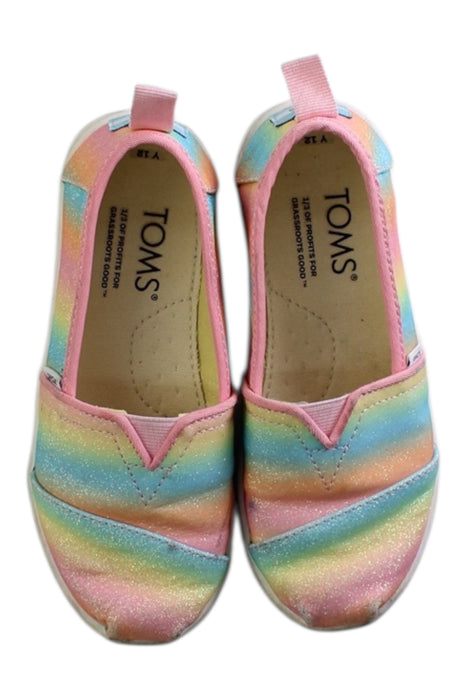 A Multicolour Slip Ons from Toms in size 6T for girl. (Back View)