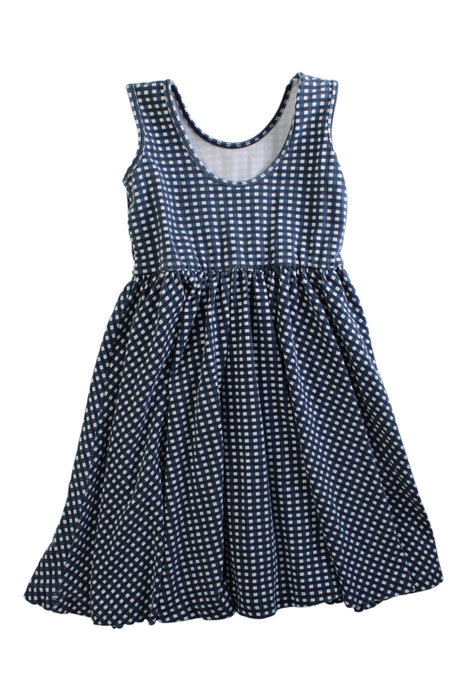 A Navy Sleeveless Dresses from Alice + Ames in size 6T for girl. (Back View)