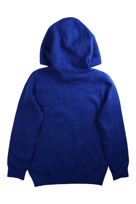 A Blue Hooded Sweatshirts from IKKS in size 10Y for boy. (Back View)