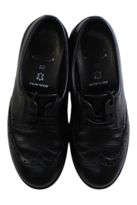 A Black Dress Shoes from Geox in size 7Y for boy. (Back View)