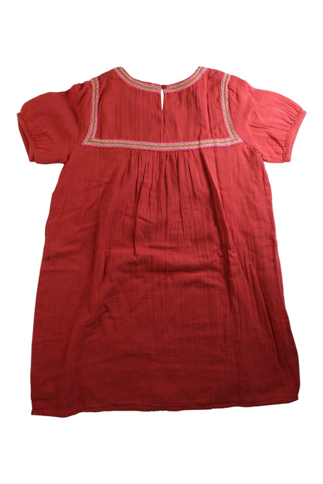 A Red Short Sleeve Dresses from Cyrillus in size 12Y for girl. (Back View)