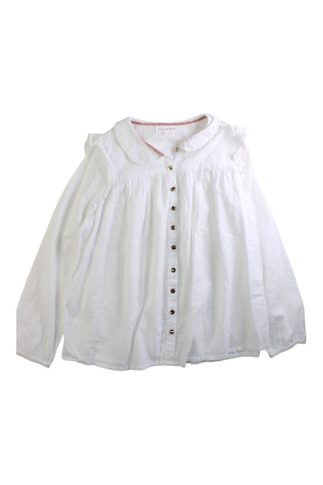 A White Long Sleeve Shirts from Excuse My French in size 12Y for girl. (Front View)
