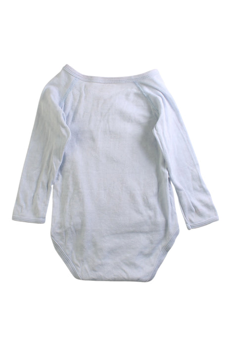 A Blue Long Sleeve Bodysuits from Petit Bateau in size 6-12M for boy. (Back View)