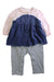 A Multicolour Pants Sets from Hot Biscuits Mikihouse in size 2T for girl. (Front View)