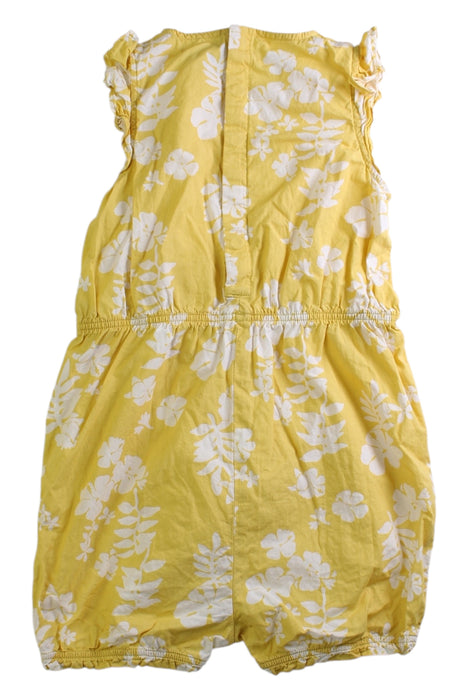 A Yellow Sleeveless Rompers from Petit Bateau in size 2T for girl. (Back View)