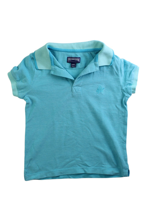 A Blue Short Sleeve Polos from Vilebrequin in size 6T for boy. (Back View)