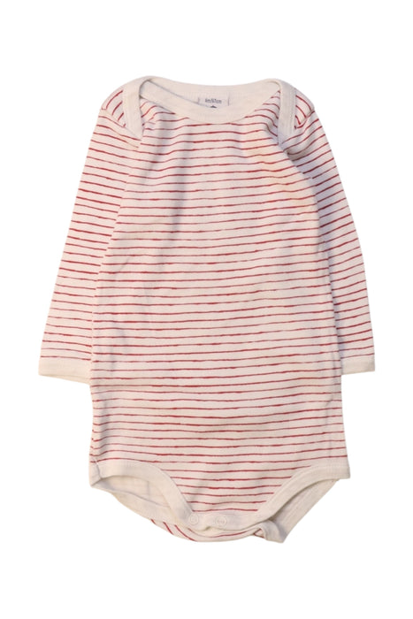 A White Long Sleeve Bodysuits from Petit Bateau in size 3-6M for neutral. (Front View)