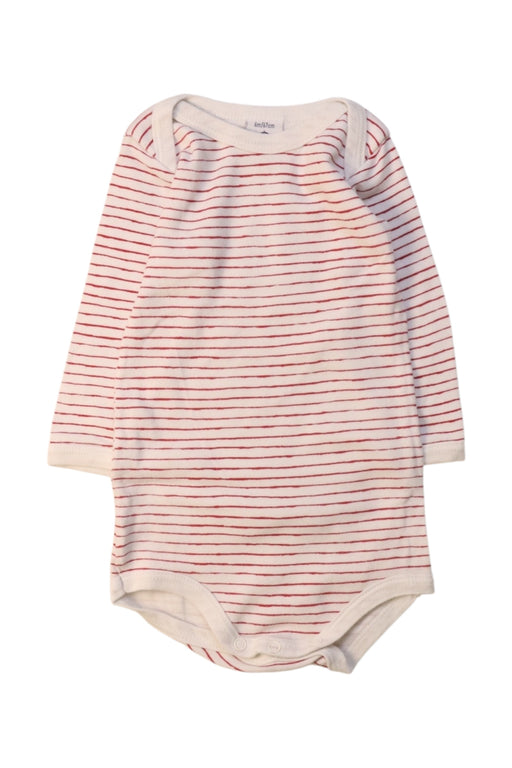 A White Long Sleeve Bodysuits from Petit Bateau in size 3-6M for neutral. (Front View)