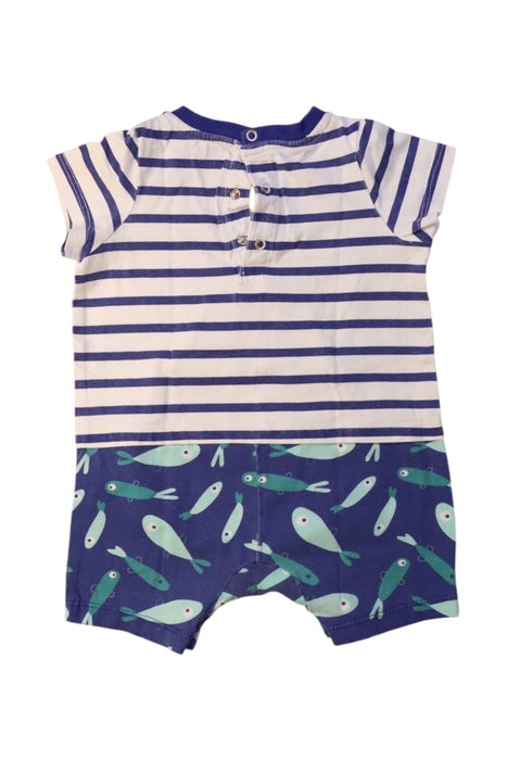 A Multicolour Short Sleeve Rompers from DPAM in size 3-6M for neutral. (Back View)