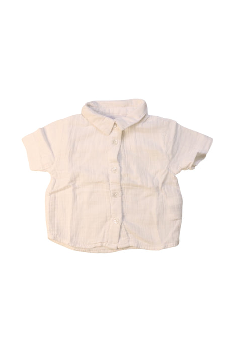A White Short Sleeve Shirts from Cadet Rousselle in size 0-3M for boy. (Front View)