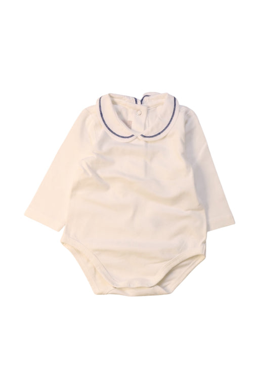 A White Long Sleeve Bodysuits from Chicco in size 0-3M for neutral. (Front View)