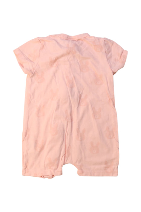 A Pink Short Sleeve Rompers from Seed in size 3-6M for neutral. (Back View)