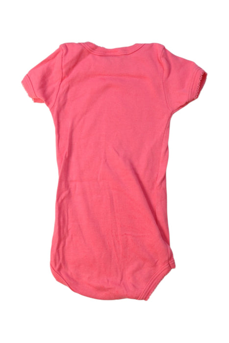 A Pink Short Sleeve Bodysuits from Petit Bateau in size 3-6M for girl. (Back View)