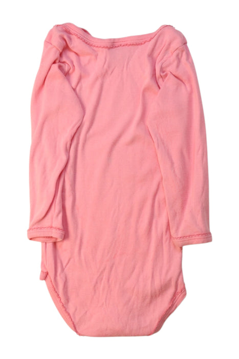 A Pink Long Sleeve Bodysuits from Petit Bateau in size 12-18M for girl. (Back View)