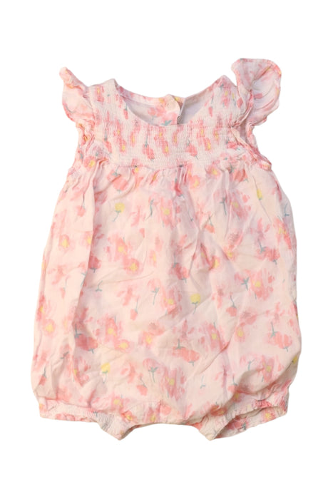 A Pink Sleeveless Rompers from Petit Bateau in size 6-12M for girl. (Front View)