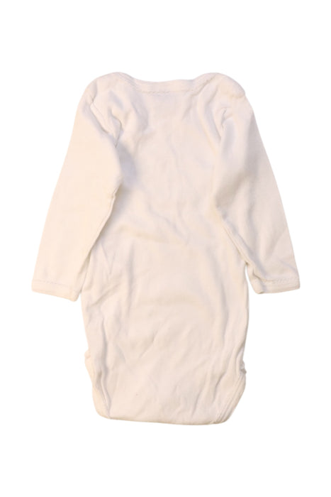 A White Long Sleeve Bodysuits from Petit Bateau in size 3-6M for girl. (Back View)
