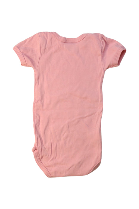 A Pink Short Sleeve Bodysuits from Petit Bateau in size 3-6M for girl. (Back View)