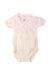 A White Short Sleeve Bodysuits from Seed in size 0-3M for neutral. (Front View)