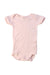 A Pink Short Sleeve Bodysuits from Seed in size 0-3M for girl. (Front View)