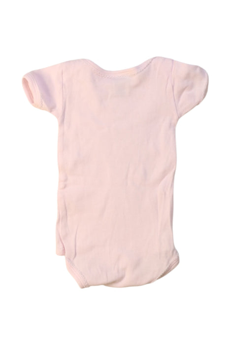 A Pink Short Sleeve Bodysuits from Seed in size 0-3M for girl. (Back View)