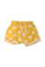 A Yellow Shorts from Seed in size 6-12M for girl. (Front View)