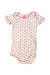 A White Short Sleeve Bodysuits from Petit Bateau in size 0-3M for girl. (Front View)