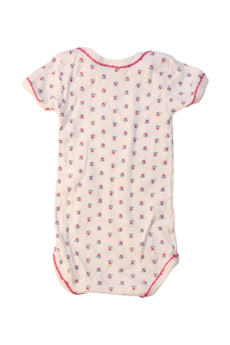 A White Short Sleeve Bodysuits from Petit Bateau in size 0-3M for girl. (Back View)