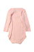 A Pink Long Sleeve Bodysuits from Petit Bateau in size 3-6M for girl. (Back View)