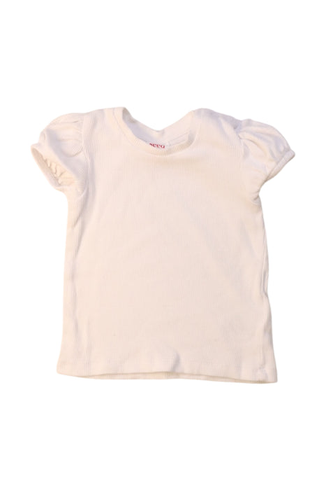 A White Short Sleeve Tops from Seed in size 3-6M for neutral. (Front View)