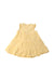 A Yellow Sleeveless Dresses from Petit Bateau in size 6-12M for girl. (Back View)