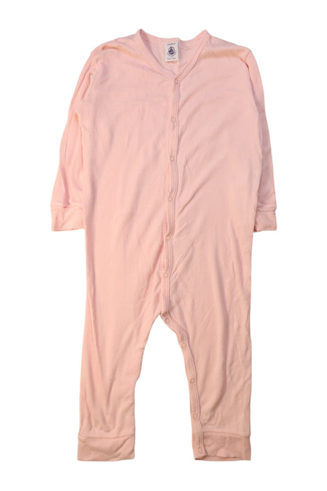 A Pink Onesies from Petit Bateau in size 2T for girl. (Front View)
