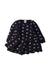 A Navy Long Sleeve Dresses from Petit Bateau in size 12-18M for girl. (Front View)