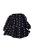 A Navy Long Sleeve Dresses from Petit Bateau in size 12-18M for girl. (Back View)