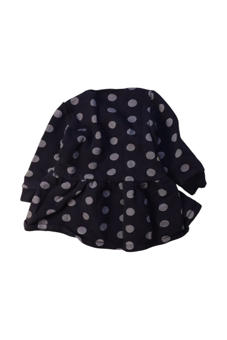 A Navy Long Sleeve Dresses from Petit Bateau in size 12-18M for girl. (Back View)